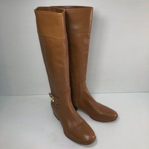Michael Kors Harland SH17F Brown Leather Boots